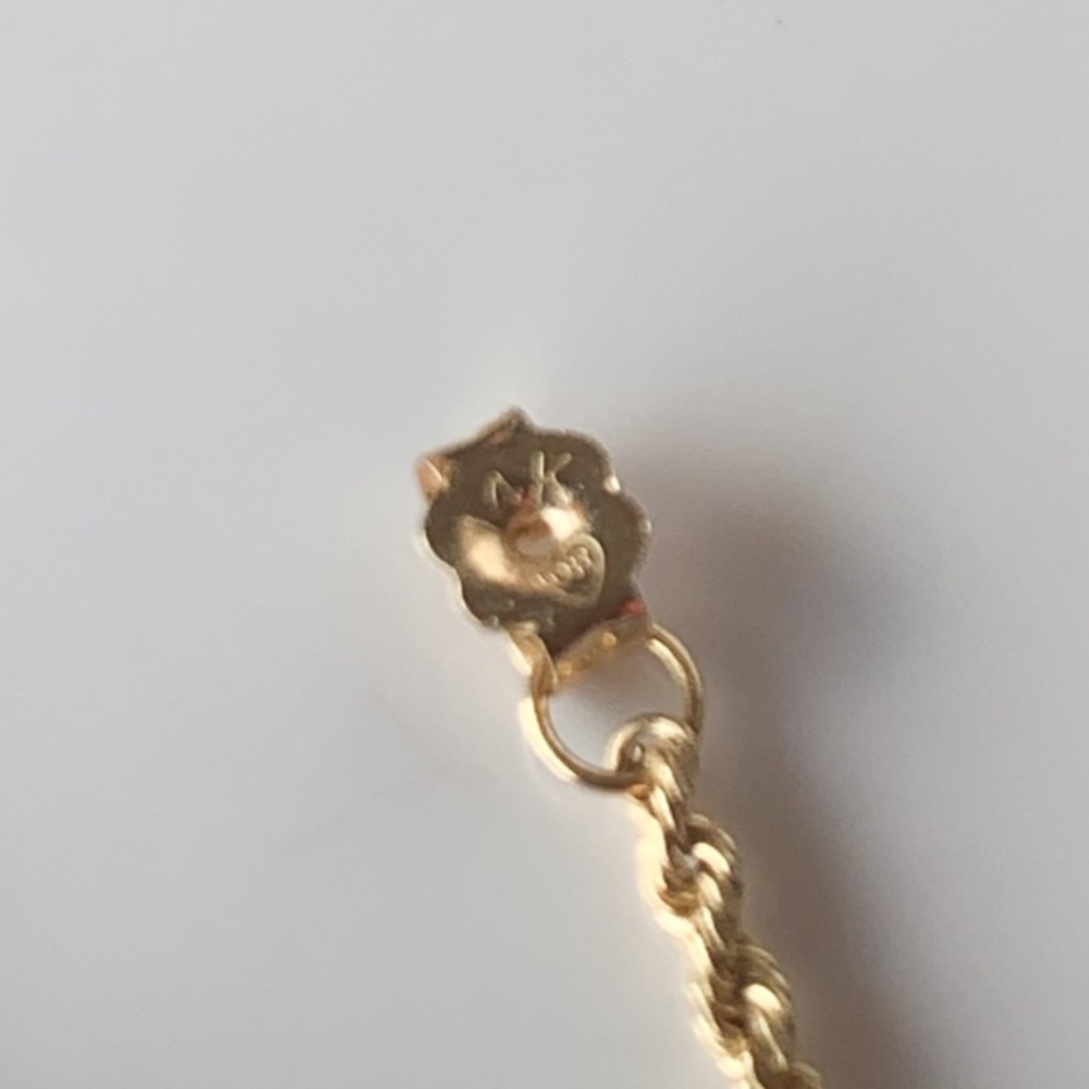 ROPE CHAIN EARRINGS 14K YELLOW GOLD - Picture 5 of 6